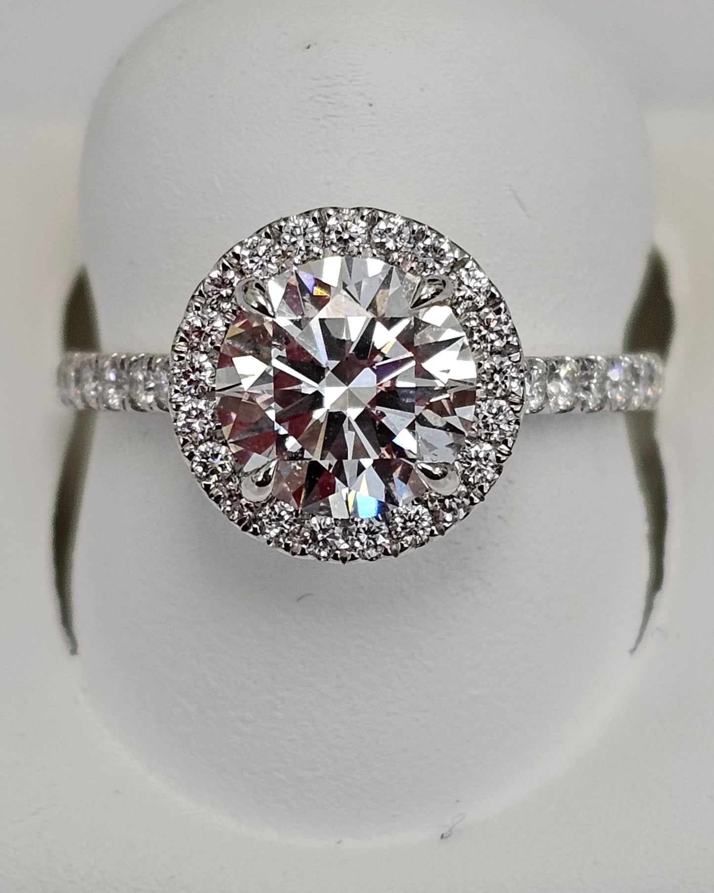 14kt White Gold Round Engagement Ring
