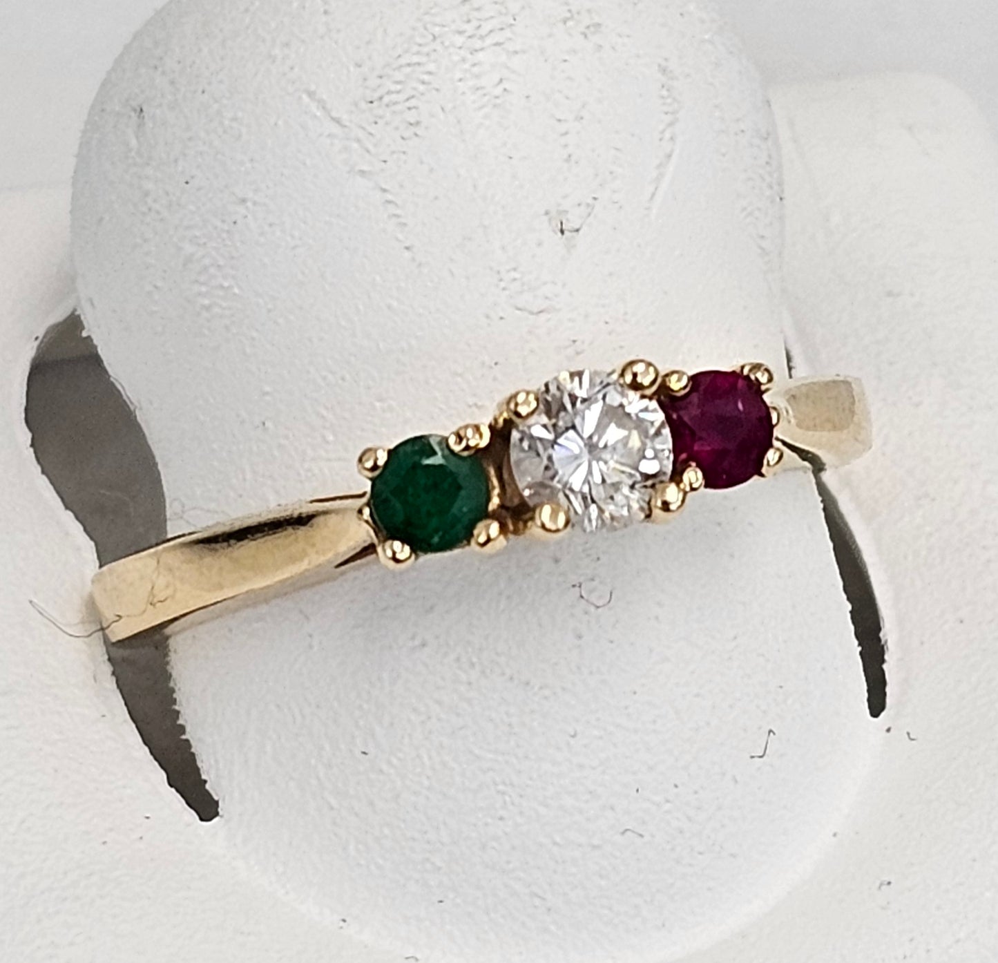 14kt Gold Three-Stone Ring