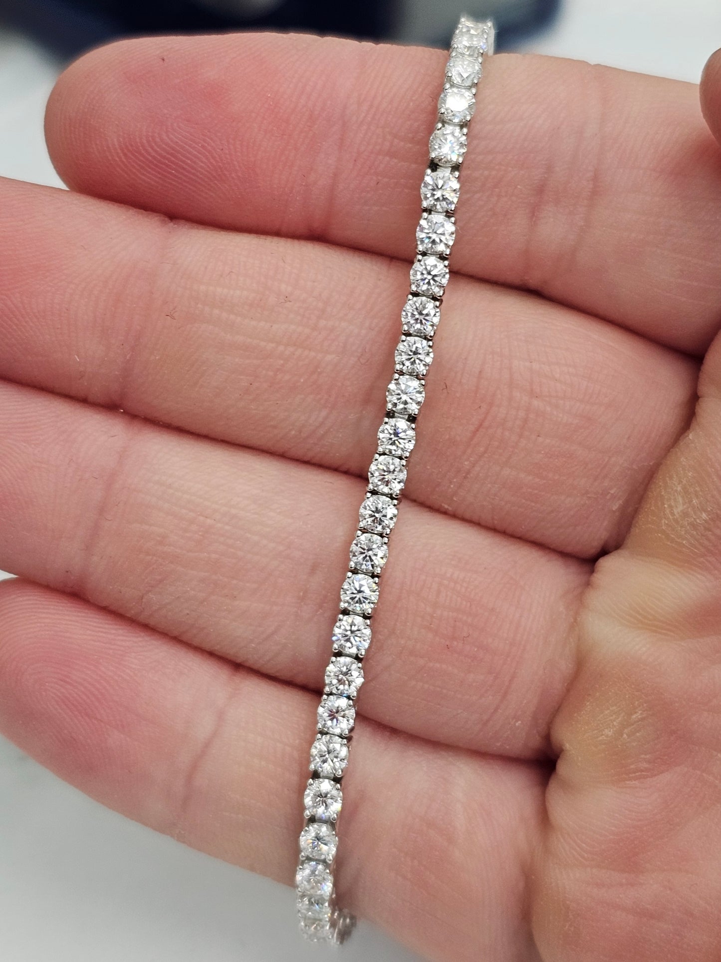 925 Silver Moissanite Tennis Bracelet
