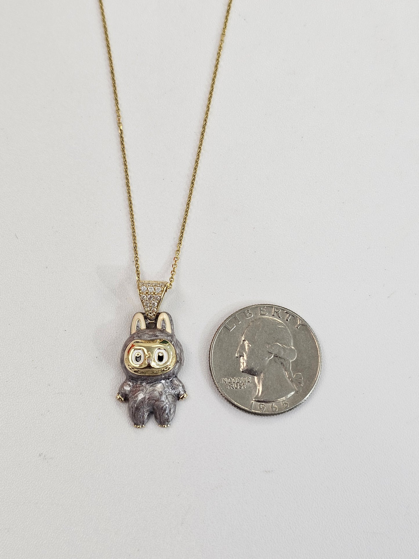 10kt Gold Gray Labu Necklace