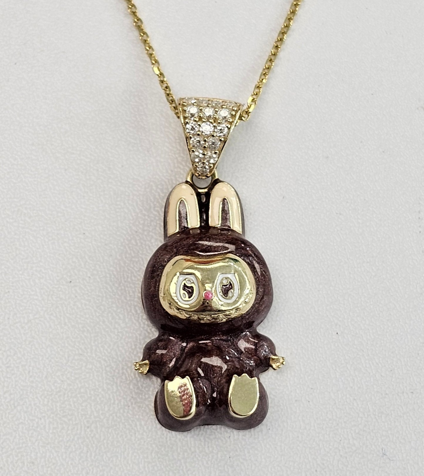 10kt Gold Brown Labu Necklace