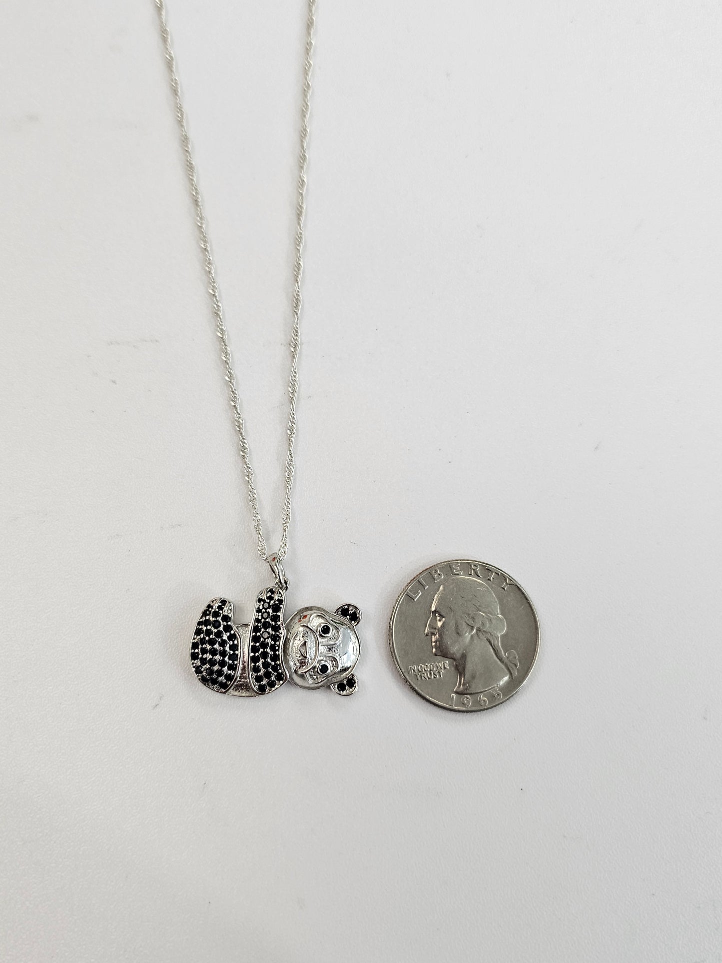 Silver Panda Necklace