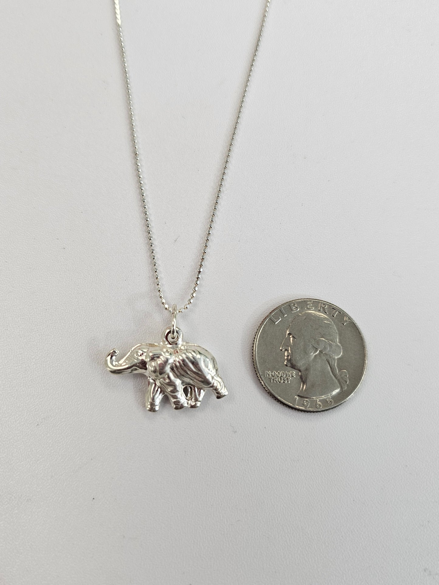 Silver Elephant Necklace