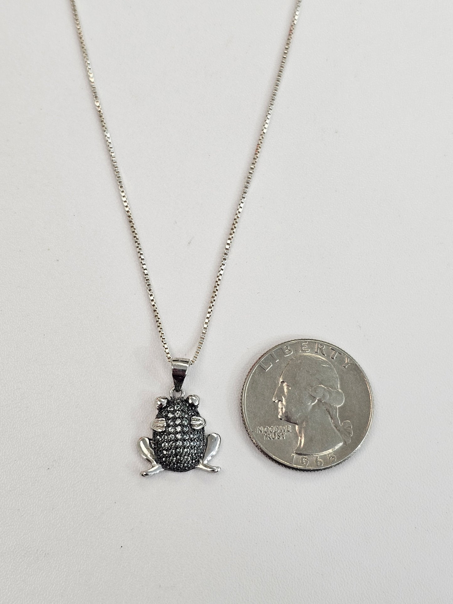 Silver Frog Necklace
