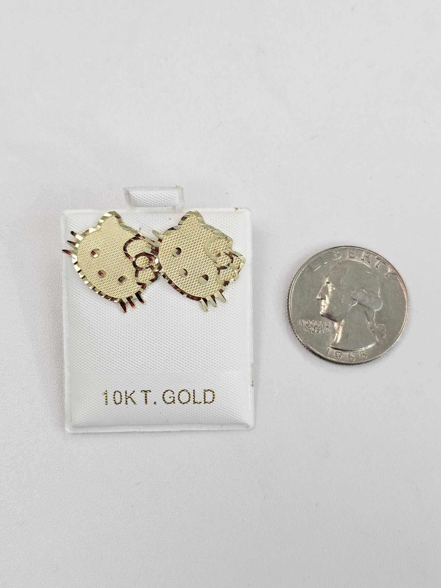 10kt Gold Kitty Earrings