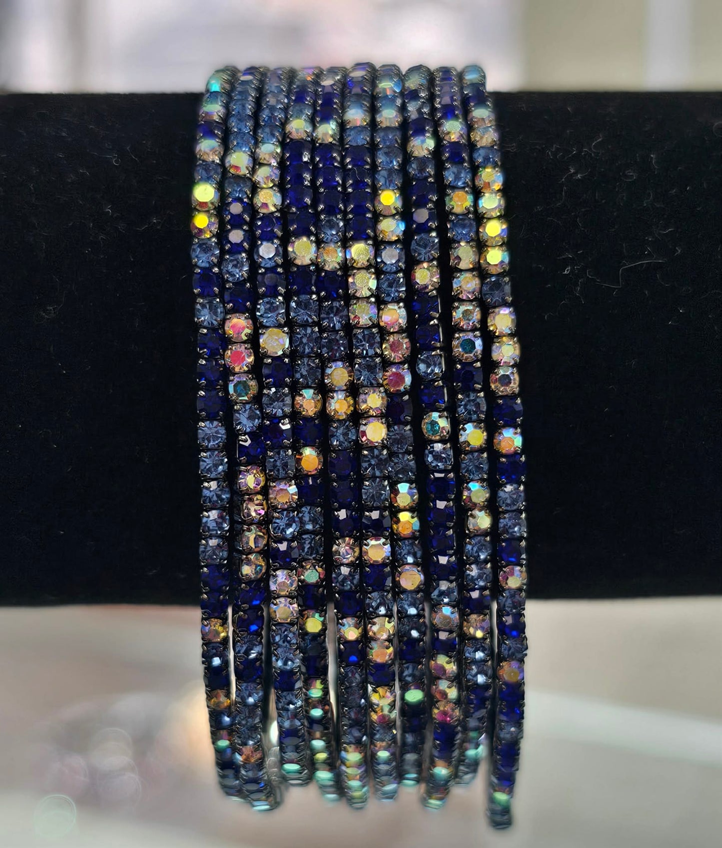 Dark Blue Multi Color Flex Bracelet
