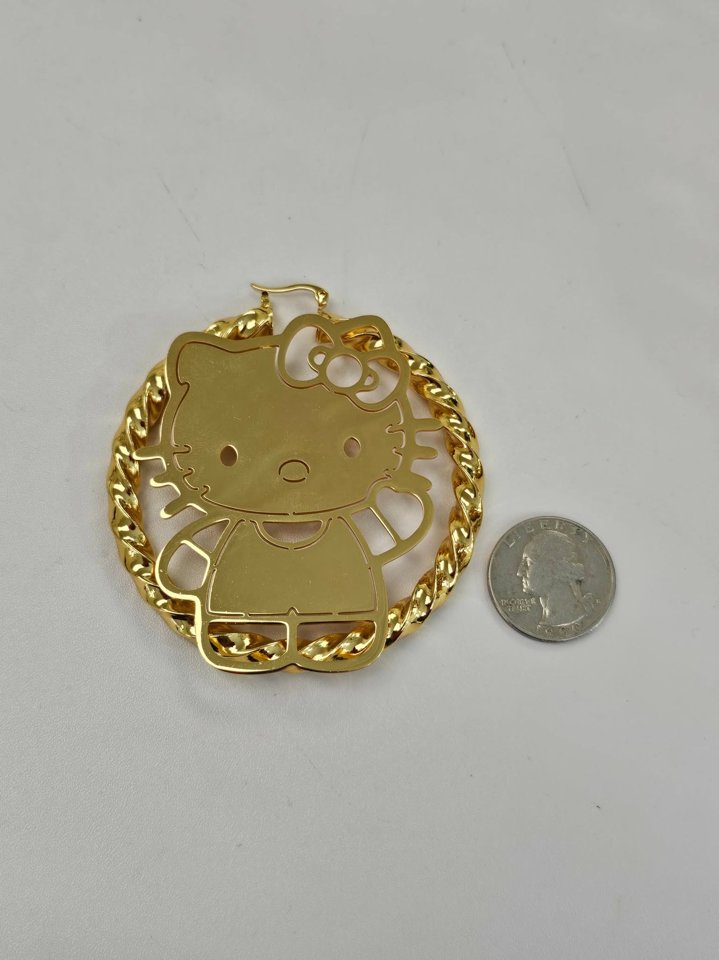 Large Kitty Hoop Earrings