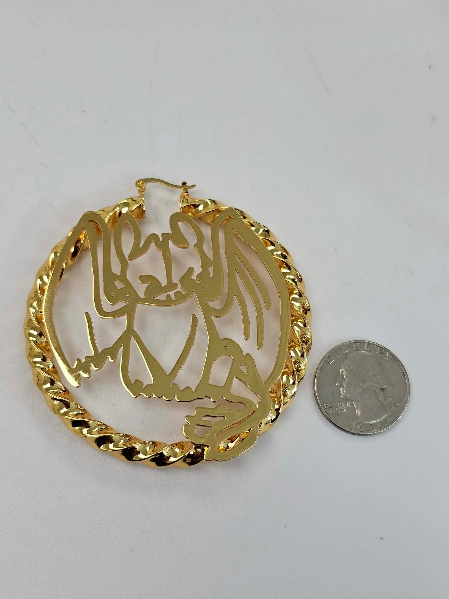 Large Dragon Hoop Earrings