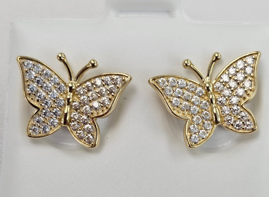 Gold Butterfly Earrings