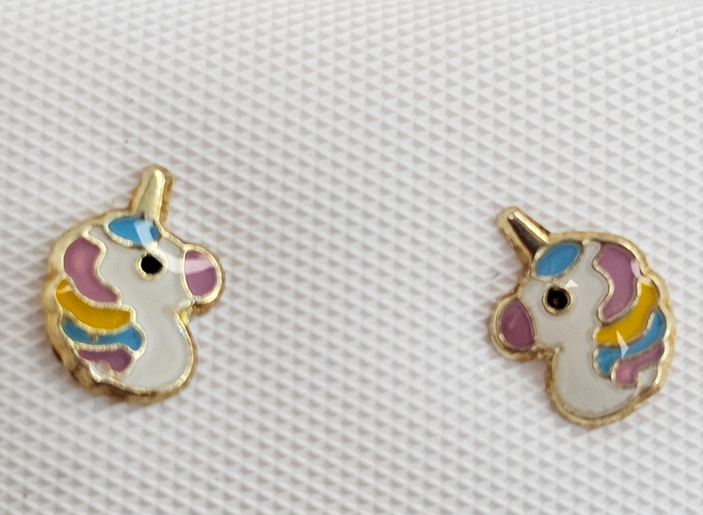 Unicorn Baby Gold Earrings