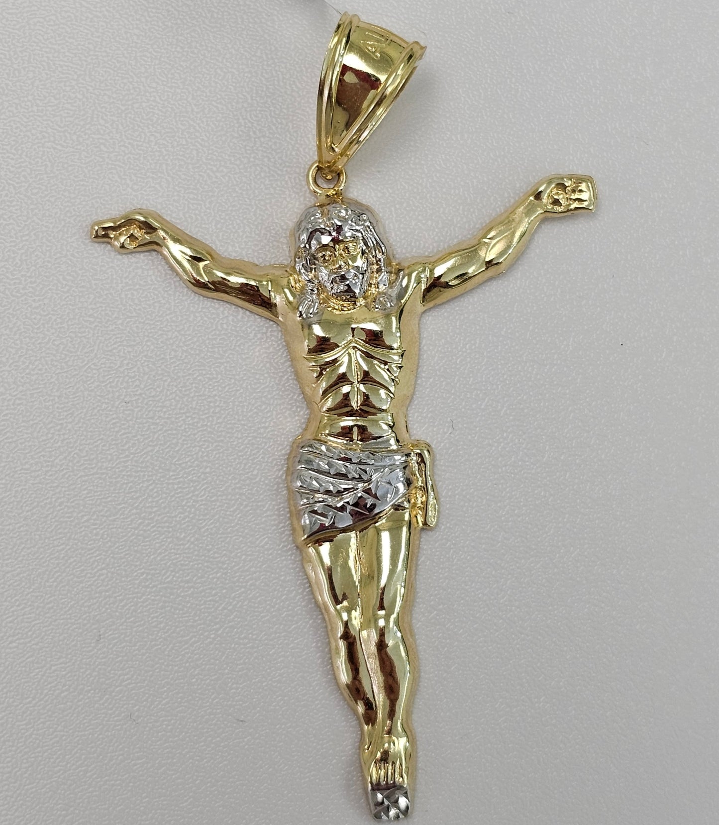 Gold Two Tone Jesus Charm