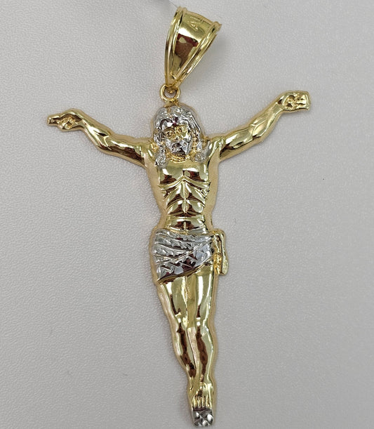 Gold Two Tone Jesus Charm