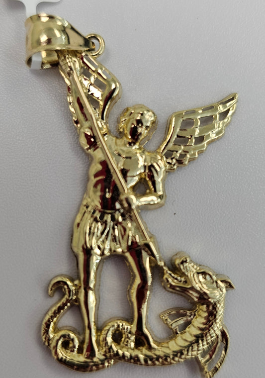 Gold St Michael Charm