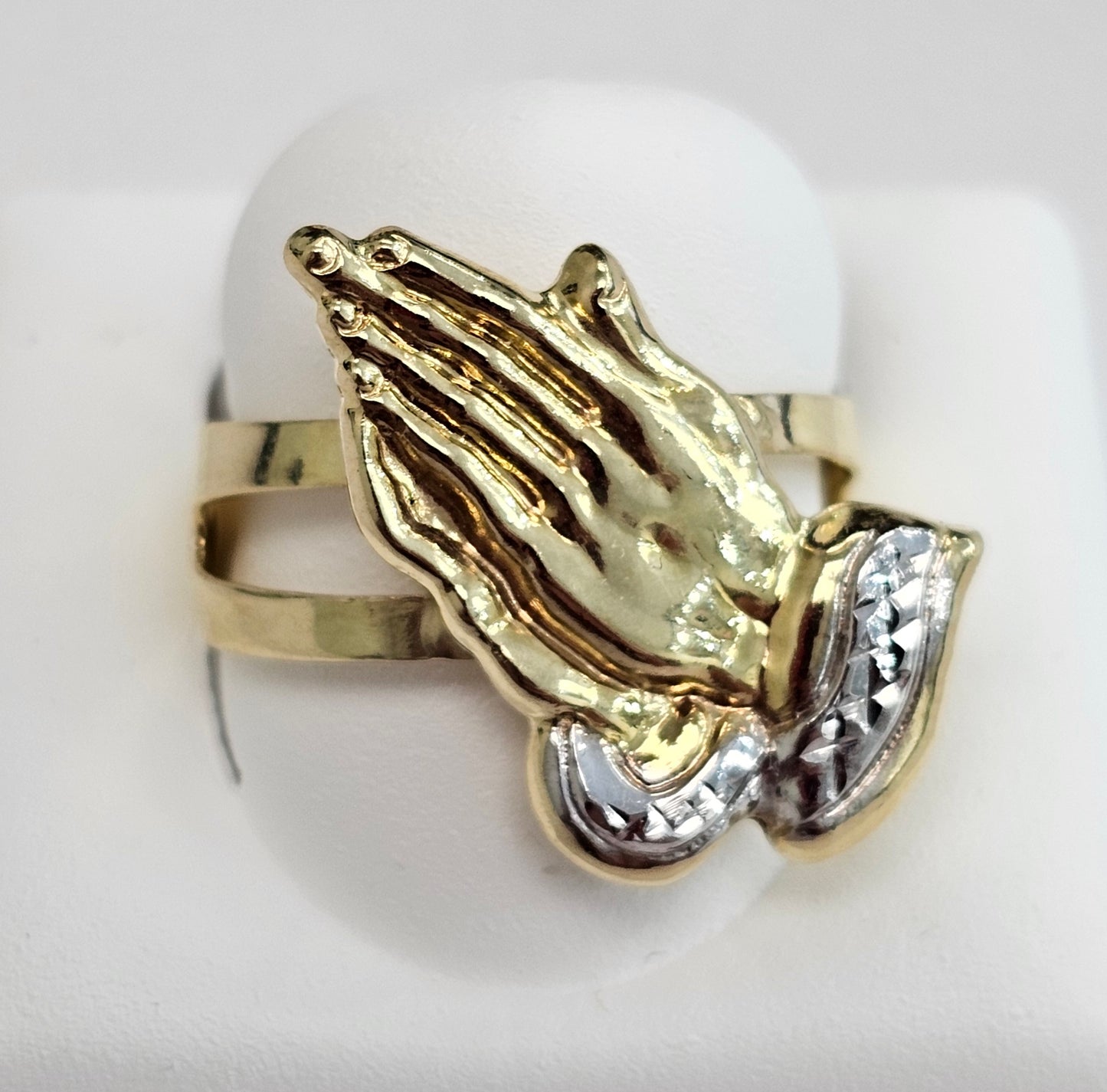 Gold Praying Hands Ring