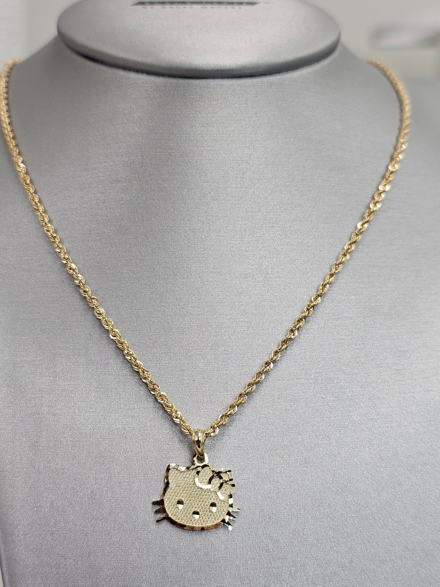 10kt Gold Kitty Necklace