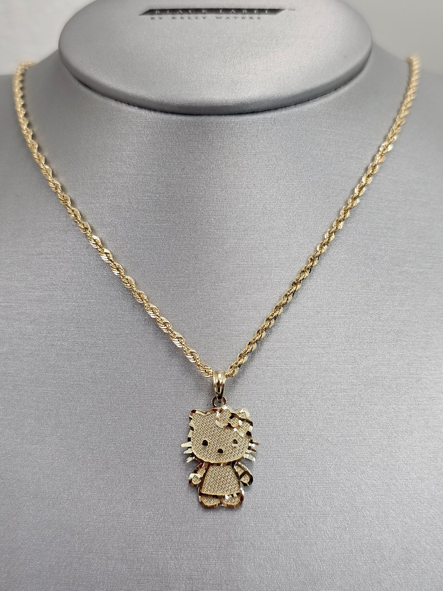 10kt Gold Kitty Body Necklace