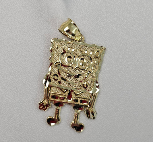 10kt Gold Sponge Pendant