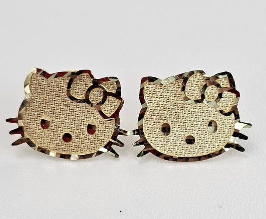 10kt Gold Kitty Earrings