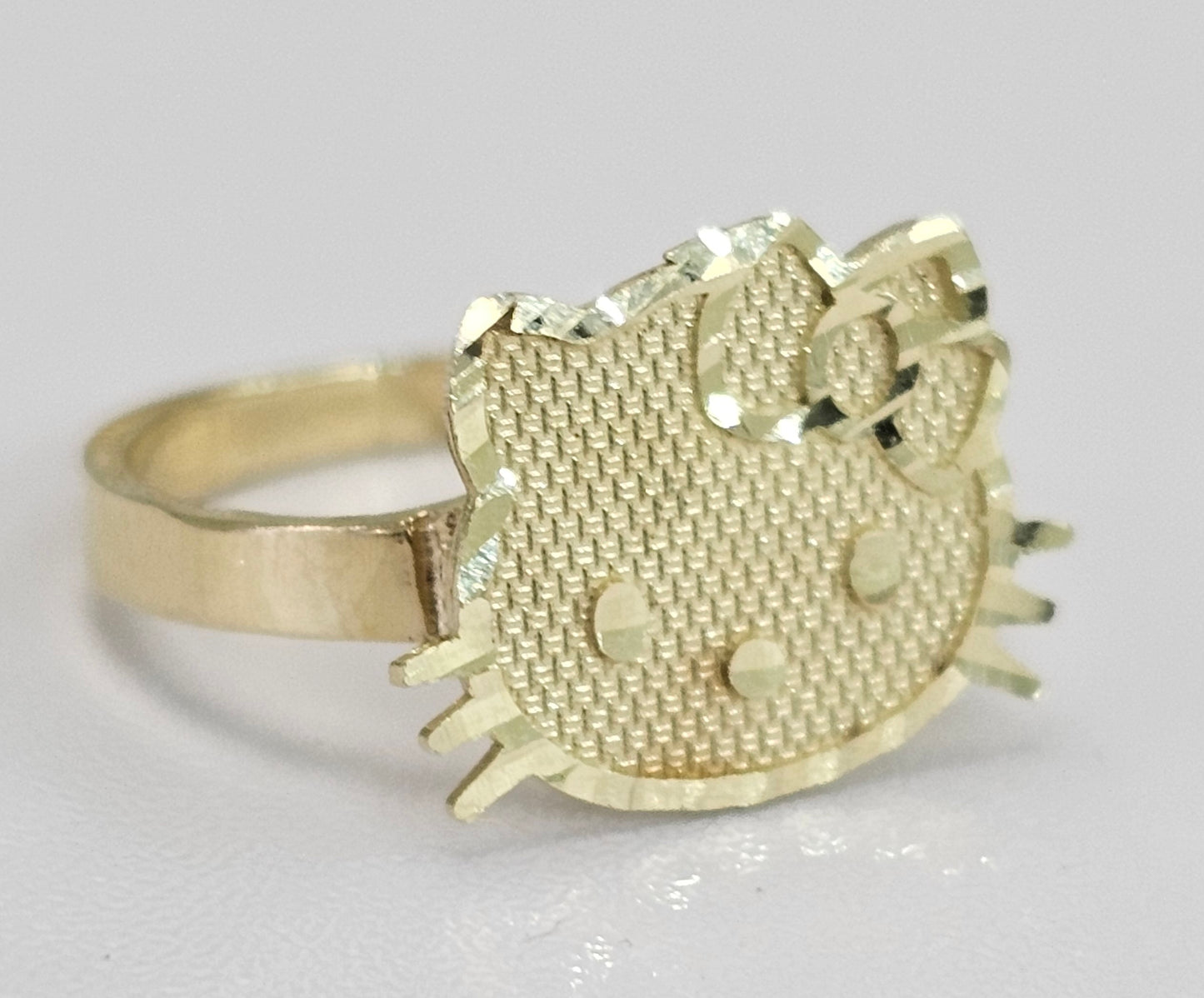 10kt Gold Kitty Head Ring