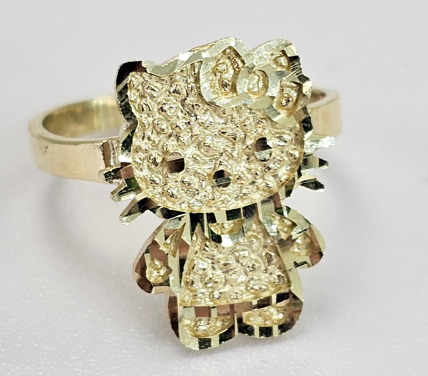 10kt Gold Nugget Kitty Body Ring