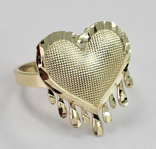 10kt Gold Melting Heart Ring