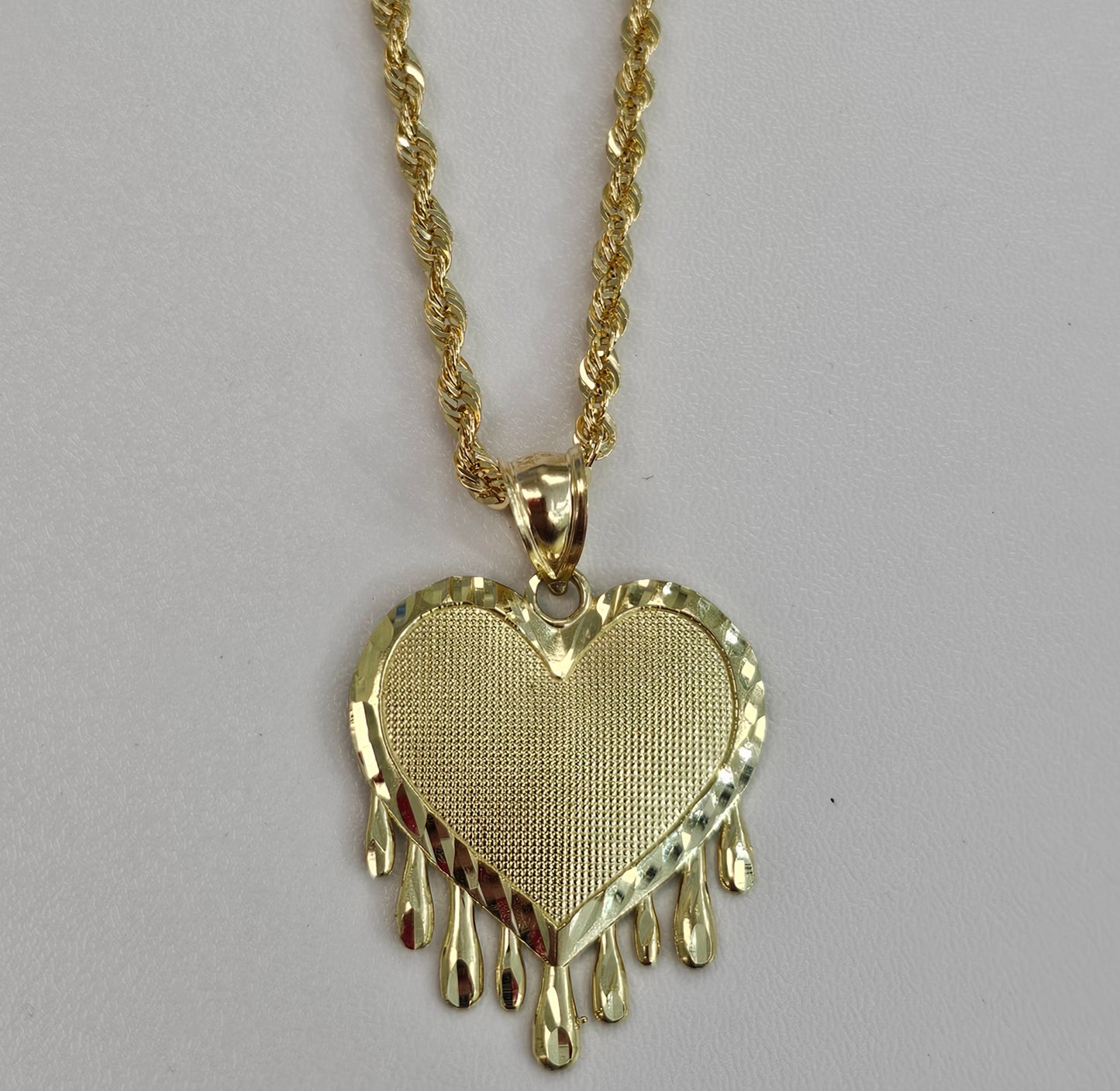 10kt Gold Melting Heart Necklace