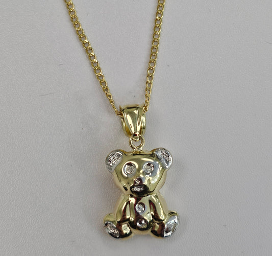 10kt Gold Teddy Bear Necklaces