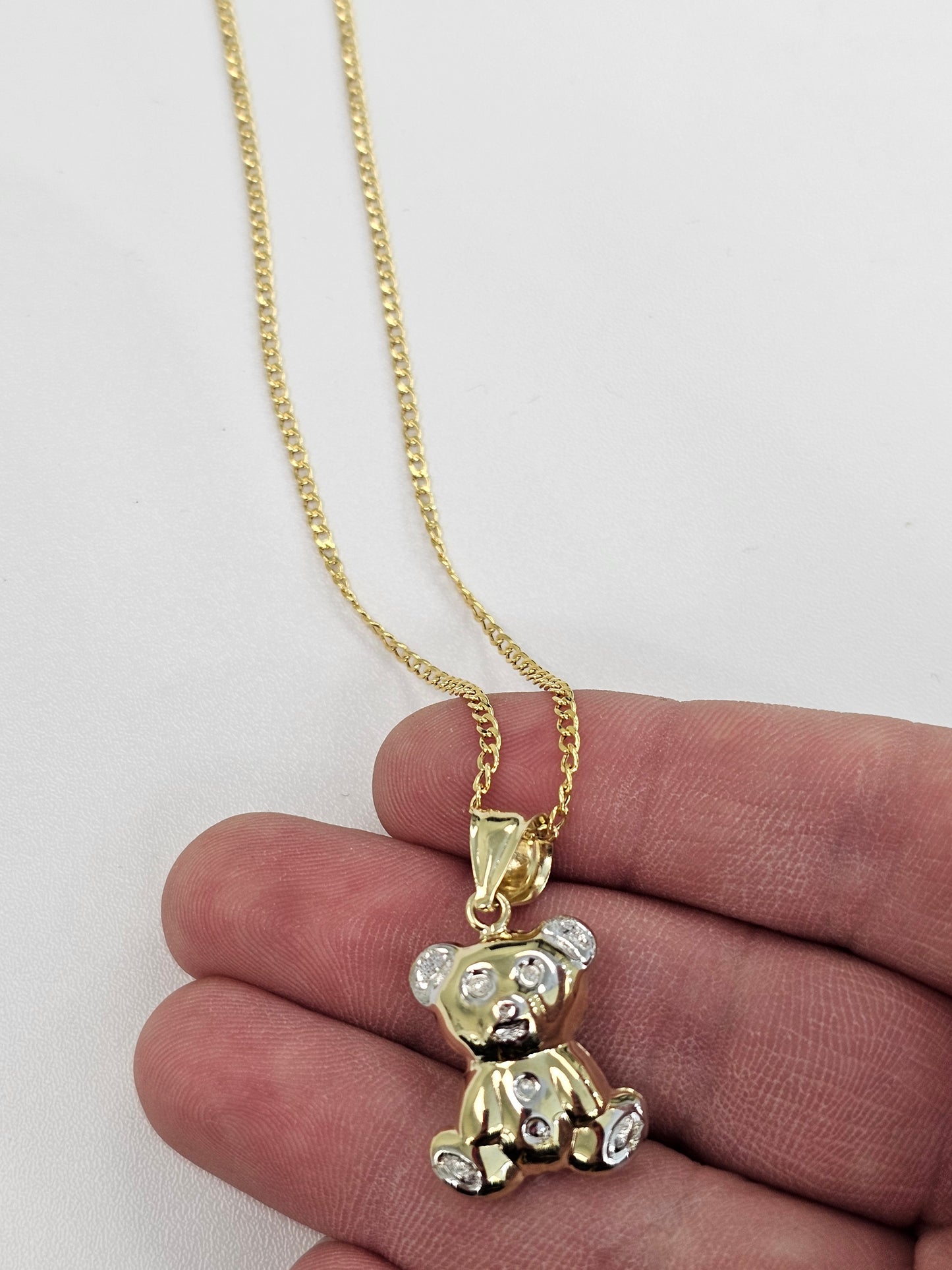 10kt Gold Teddy Bear Necklaces