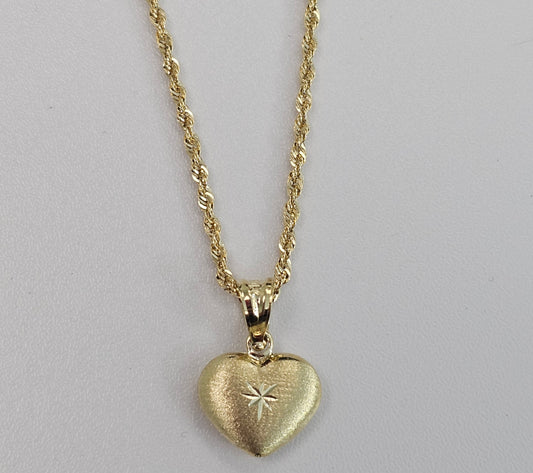 10kt Gold Heart Necklace