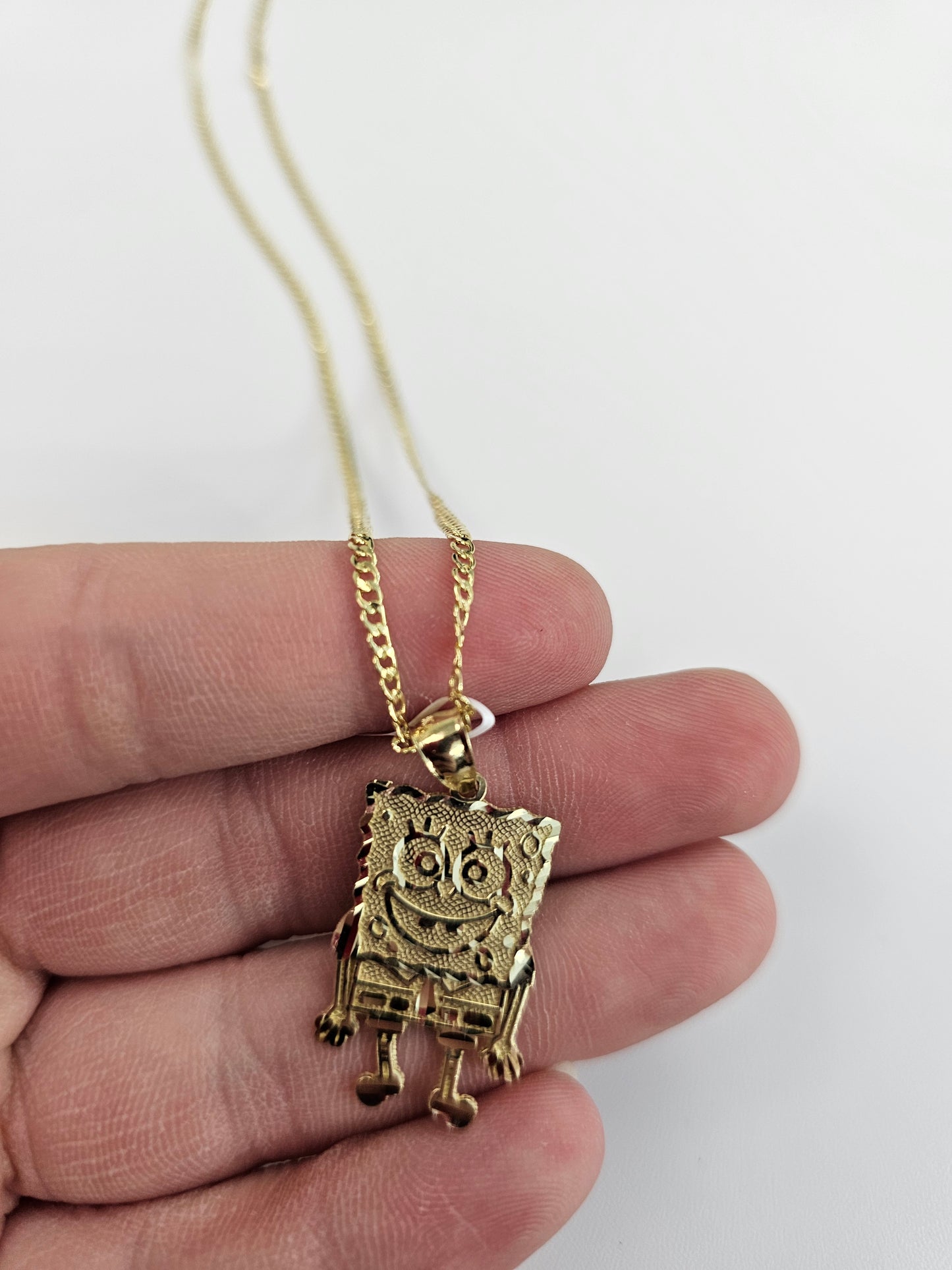 10kt Gold Sponge Necklace