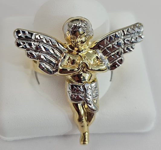 10kt Gold Two Tone Angel Ring