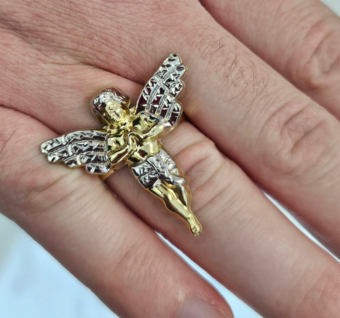 10kt Gold Two Tone Angel Ring