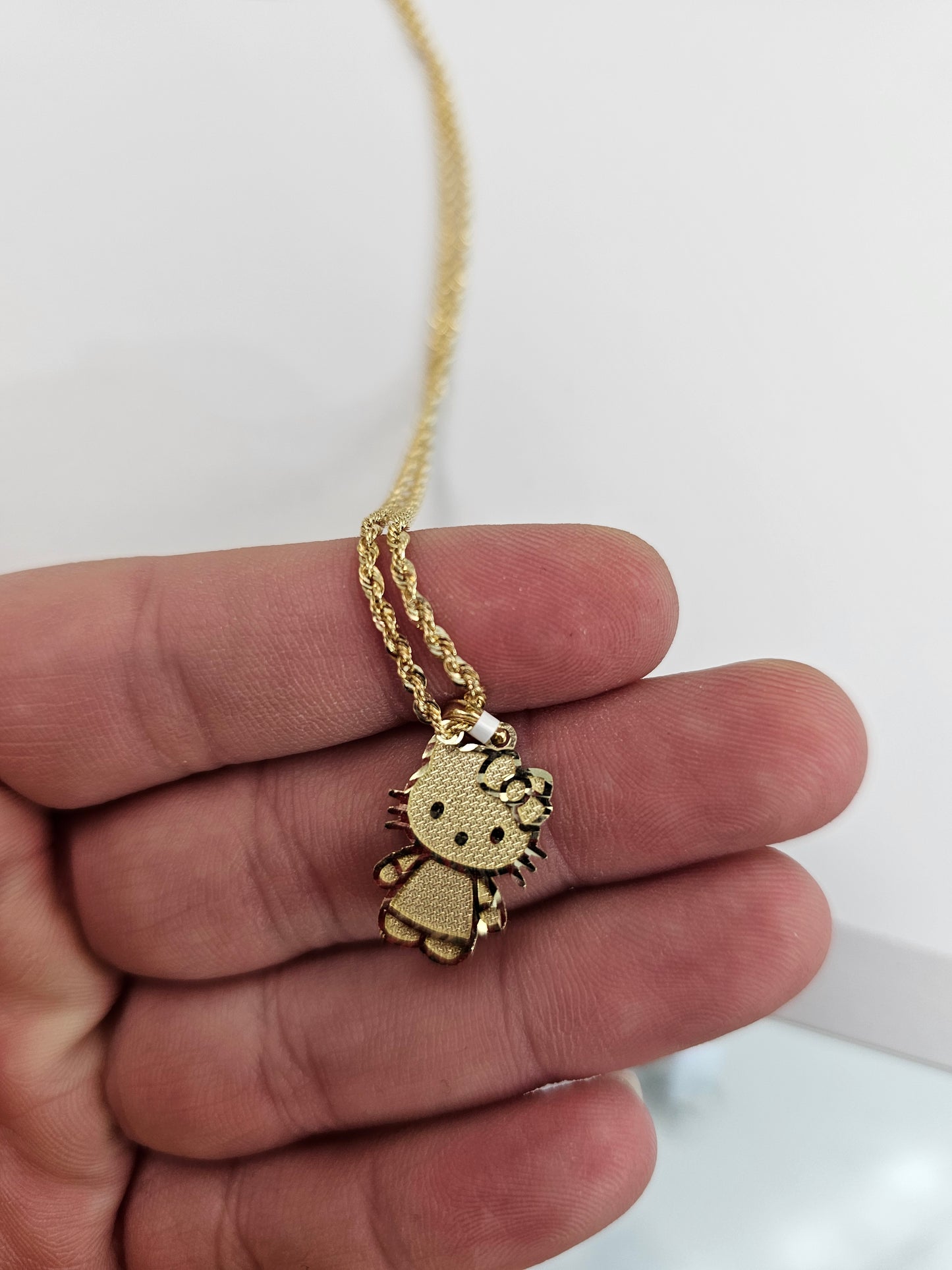 10kt Gold Kitty Body Necklace