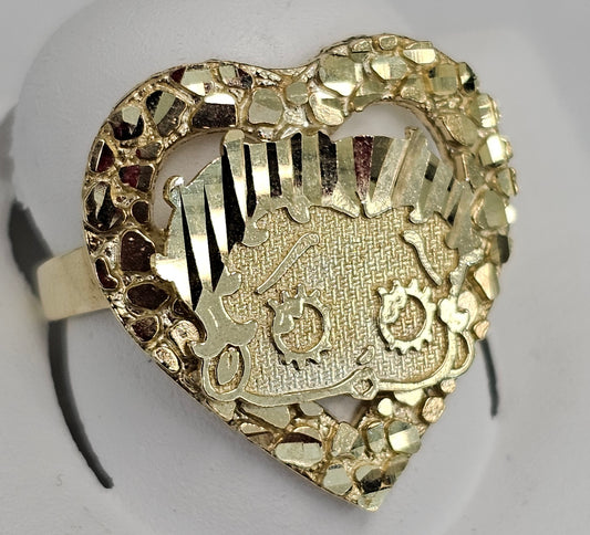 10kt Gold Betty Heart Nugget Ring