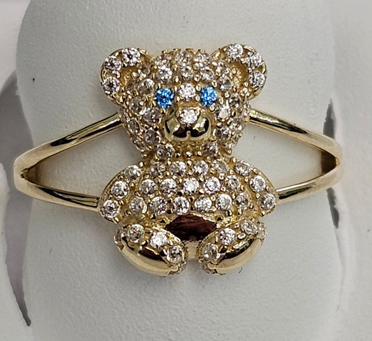 10kt Gold Teddy Bear Ring