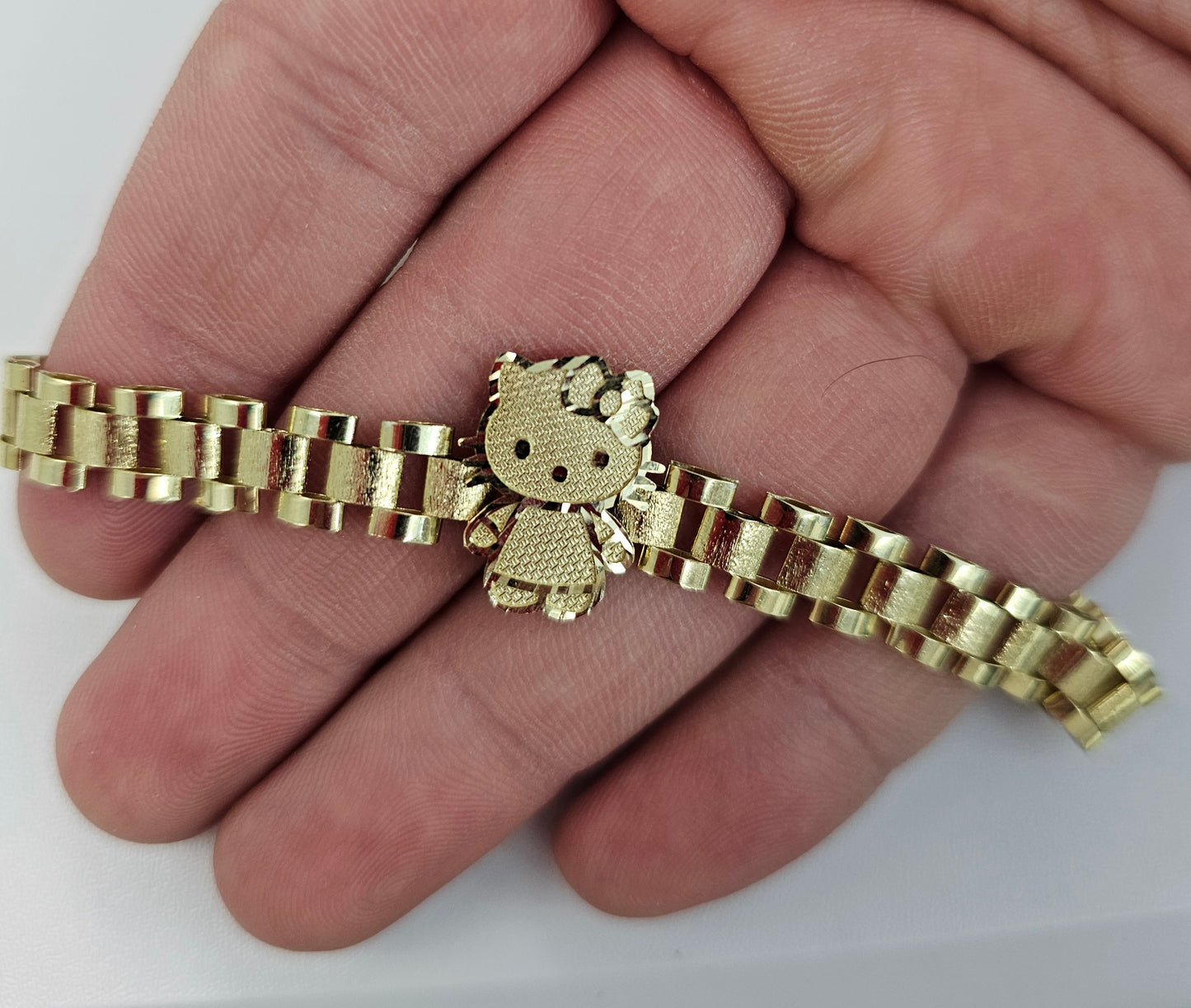 10kt Gold Kitty Bracelet