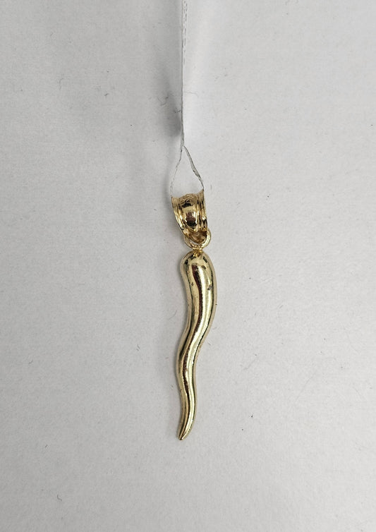 10kt Gold Italian Horn Pendant