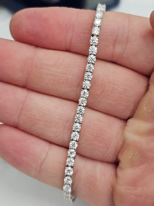 925 Silver Moissanite Tennis Bracelet