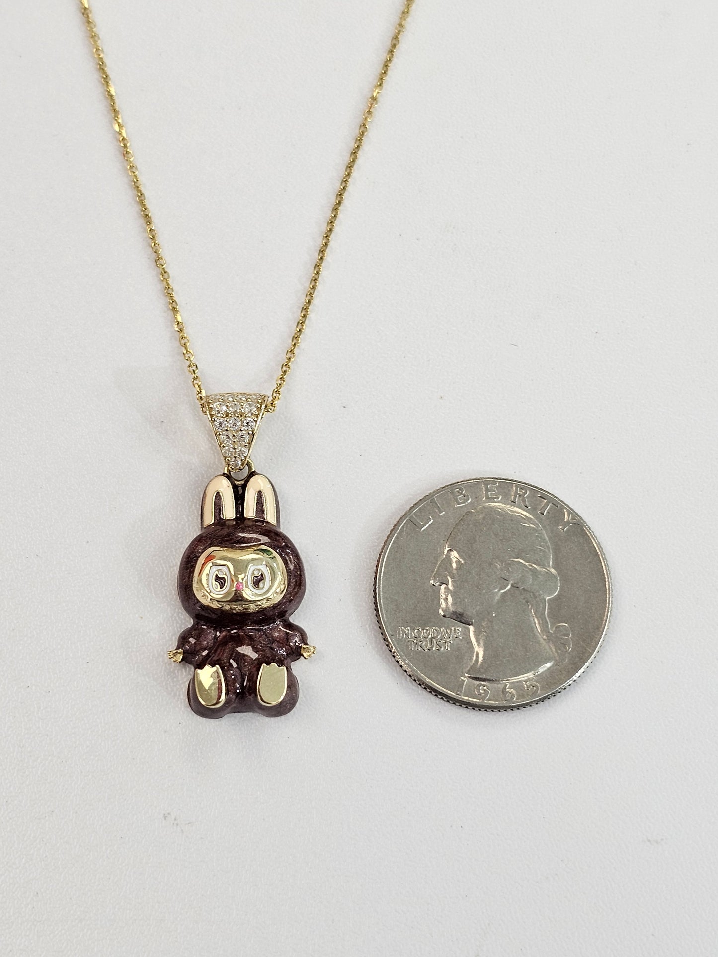 10kt Gold Brown Labu Necklace