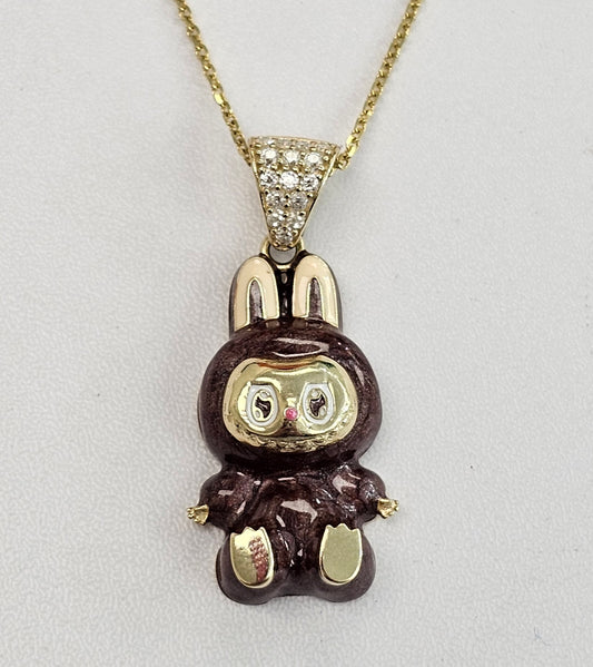10kt Gold Brown Labu Necklace
