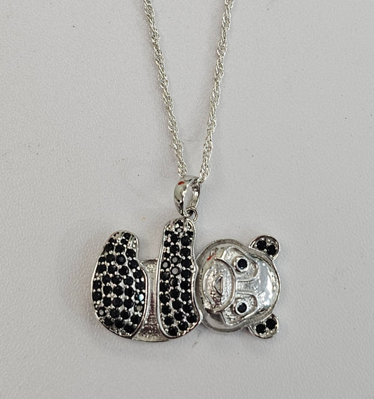 Silver Panda Necklace