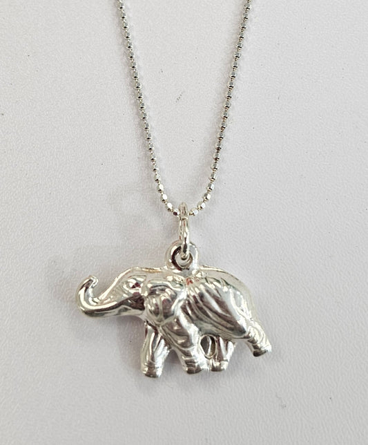 Silver Elephant Necklace