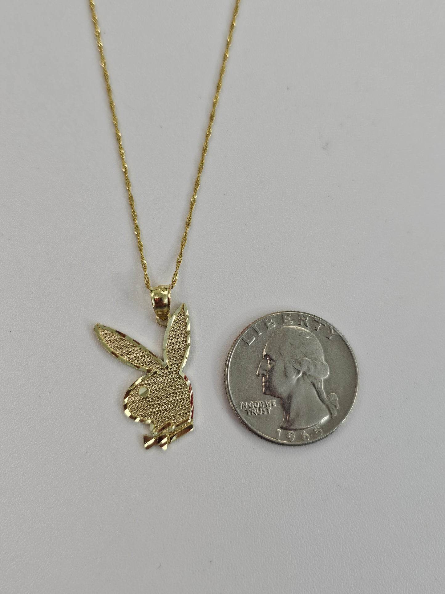 10kt Gold Bunny Necklace