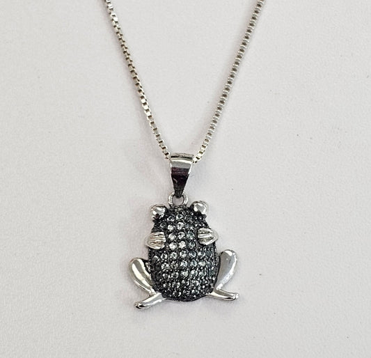 Silver Frog Necklace