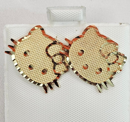 10kt Gold Kitty Earrings