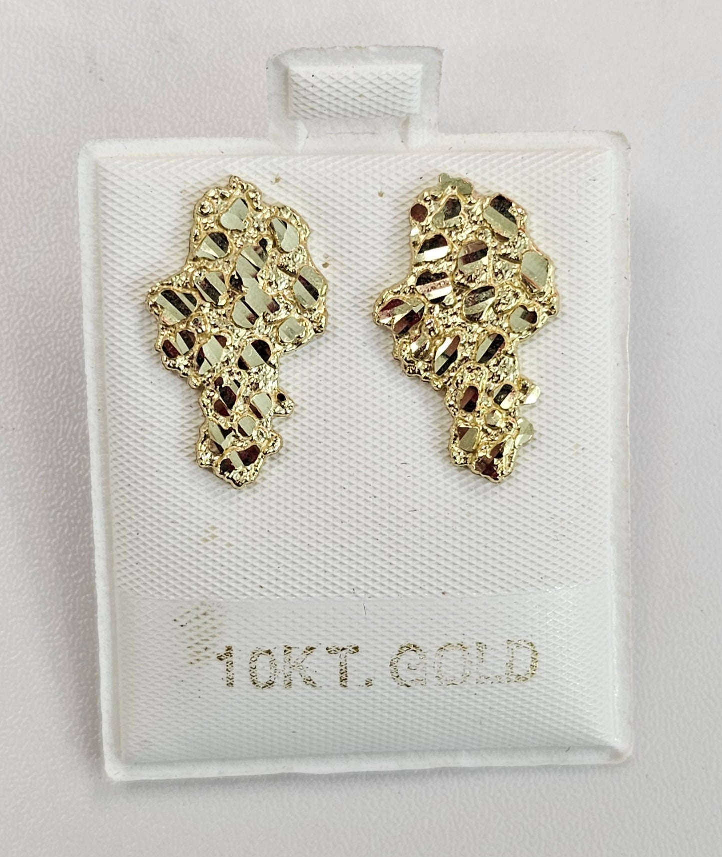 10kt Gold Africa Nugget Earrings
