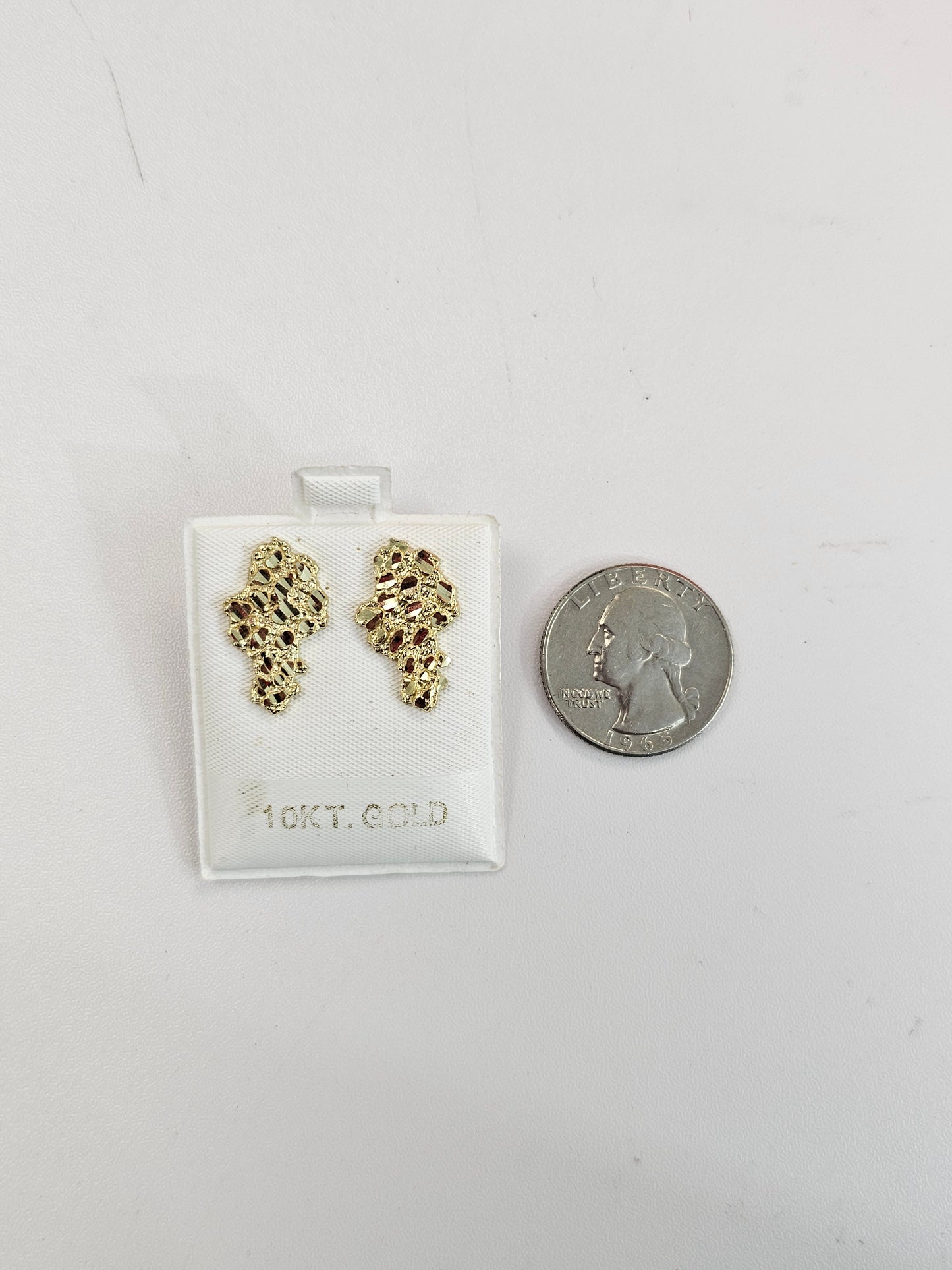10kt Gold Africa Nugget Earrings