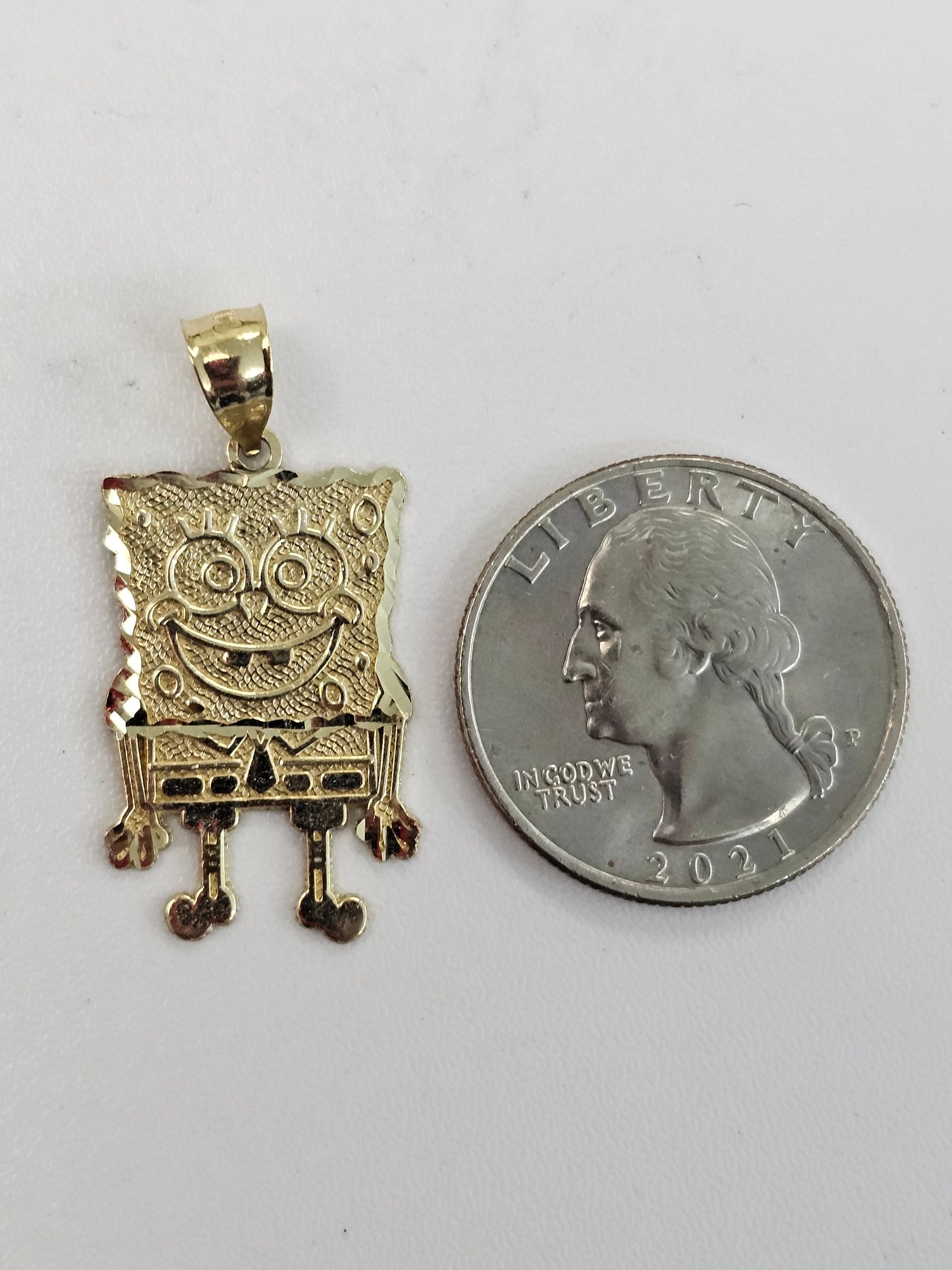 10kt Gold Sponge Pendant