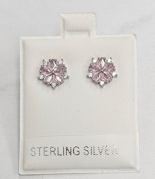 Silver Flower Earrings