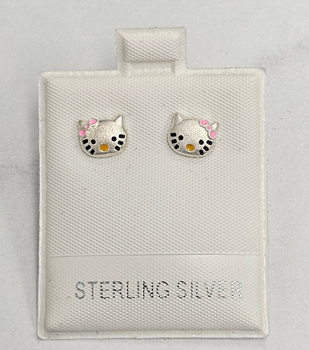 Silver Kitty Earrings